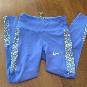 Nike Blue and White Leggings Athletic Bottoms
